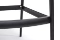 King Home Hoker Krzesło barowe HILO PREMIUM 65 cm czarne tworzywo PP lekki wygodny i wytrzymały