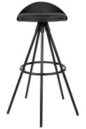 King Home Hoker Krzesło barowe LANZA 76 czarne poduszka ekoskóra podstawa metal lakierowany z podnóżkiem King Home Hoker Krzesło barowe LANZA 76 czarne poduszka ekoskóra podstawa metal lakierowany z podnóżkiem