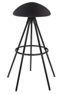 King Home Hoker Krzesło barowe LANZA 76 czarne poduszka ekoskóra podstawa metal lakierowany z podnóżkiem King Home Hoker Krzesło barowe LANZA 76 czarne poduszka ekoskóra podstawa metal lakierowany z podnóżkiem