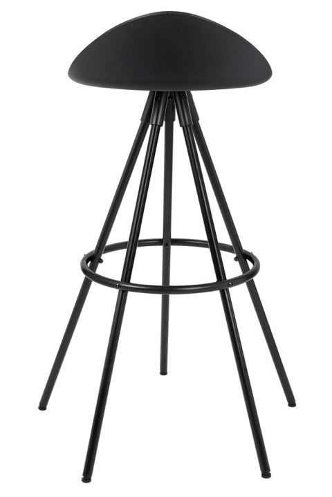 King Home Hoker Krzesło barowe LANZA 76 czarne poduszka ekoskóra podstawa metal lakierowany z podnóżkiem King Home Hoker Krzesło barowe LANZA 76 czarne poduszka ekoskóra podstawa metal lakierowany z podnóżkiem