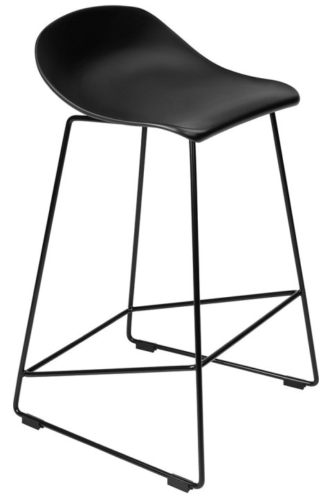 HOKER KRZESŁO barowe ROLF 76 CZARNE siedzisko TWORZYWO PP podstawa STAL malowana proszkowo Z PODNÓŻKIEM King Home HOKER KRZESŁO barowe ROLF 76 CZARNE siedzisko TWORZYWO PP podstawa STAL malowana proszkowo Z PODNÓŻKIEM King Home