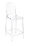 King Home Hoker Krzesło barowe VICTORIA 65 cm transparentne tworzywo szt. lekkie i wytrzymałe jednocześnie wygodne sztaplowanie