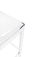King Home Hoker Krzesło barowe VICTORIA 65 cm transparentne tworzywo szt. lekkie i wytrzymałe jednocześnie wygodne sztaplowanie