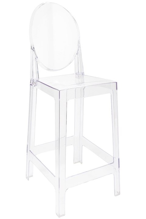 HOKER KRZESŁO BAROWE VICTORIA 75 cm King Home TRANSPARENTNE TWORZYWO Z PODNÓŻKIEM DO JADALNI SALONU KUCHNI LOKALU HOKER KRZESŁO BAROWE VICTORIA 75 cm King Home TRANSPARENTNE TWORZYWO Z PODNÓŻKIEM DO JADALNI SALONU KUCHNI LOKALU