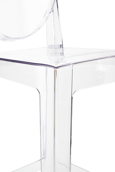 HOKER KRZESŁO BAROWE VICTORIA 75 cm King Home TRANSPARENTNE TWORZYWO Z PODNÓŻKIEM DO JADALNI SALONU KUCHNI LOKALU HOKER KRZESŁO BAROWE VICTORIA 75 cm King Home TRANSPARENTNE TWORZYWO Z PODNÓŻKIEM DO JADALNI SALONU KUCHNI LOKALU