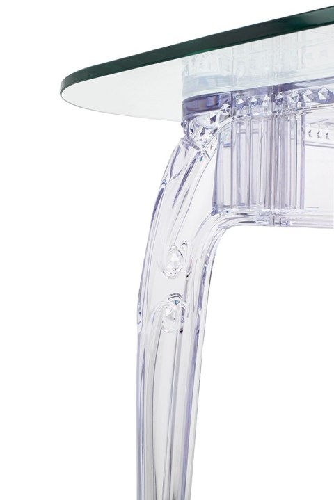 King Home Stół KING 160 prostokątny transparentny - nogi poliwęglan tworzywo lekkie i wytrzymałe blat szkło hartowane 160x100 King Home Stół KING 160 prostokątny transparentny - nogi poliwęglan tworzywo lekkie i wytrzymałe blat szkło hartowane 160x100