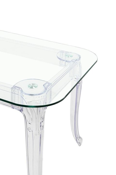 King Home Stół KING 160 prostokątny transparentny - nogi poliwęglan tworzywo lekkie i wytrzymałe blat szkło hartowane 160x100 King Home Stół KING 160 prostokątny transparentny - nogi poliwęglan tworzywo lekkie i wytrzymałe blat szkło hartowane 160x100