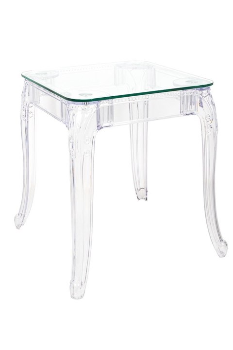 King Home Stół KING 60 kwadratowy transparentny - poliwęglan, szkło hartowane 62x62 do domu i lokalu King Home Stół KING 60 kwadratowy transparentny - poliwęglan, szkło hartowane 62x62 do domu i lokalu