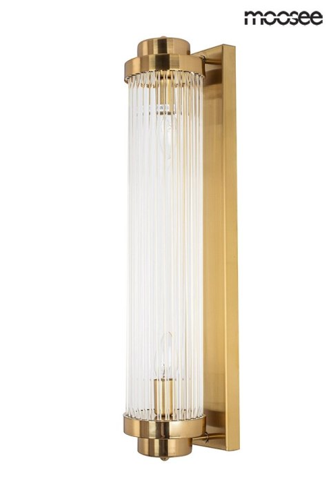 LAMPA ŚCIENNA KINKIET COLUMN stal szczotkowana ZŁOTA klosze szklane 2xE14 Moosee MOOSEE do domu restauracji hotelu LAMPA ŚCIENNA KINKIET COLUMN stal szczotkowana ZŁOTA klosze szklane 2xE14 Moosee MOOSEE do domu restauracji hotelu