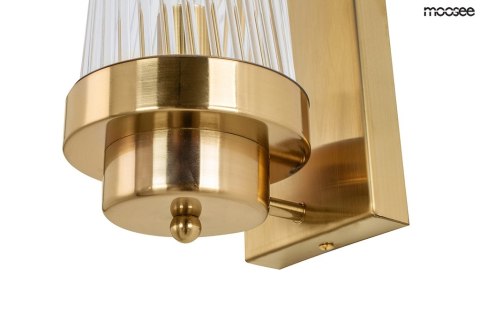 LAMPA ŚCIENNA KINKIET COLUMN stal szczotkowana ZŁOTA klosze szklane 2xE14 Moosee MOOSEE do domu restauracji hotelu LAMPA ŚCIENNA KINKIET COLUMN stal szczotkowana ZŁOTA klosze szklane 2xE14 Moosee MOOSEE do domu restauracji hotelu