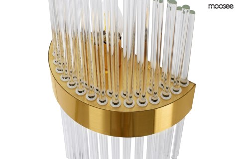 LAMPA ŚCIENNA KINKIET FLORENS S metal ZŁOTY klosze SZKŁO KRYSZTAŁOWE transparentny 2 x E14 Moosee MOOSEE LAMPA ŚCIENNA KINKIET FLORENS S metal ZŁOTY klosze SZKŁO KRYSZTAŁOWE transparentny 2 x E14 Moosee MOOSEE