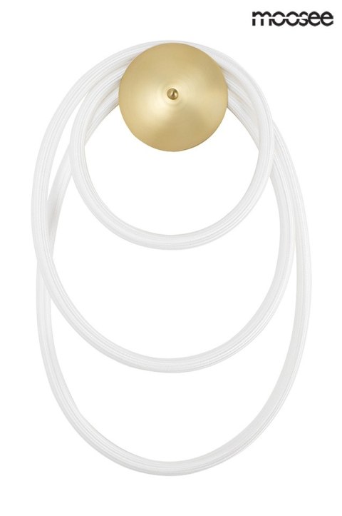 Moosee MOOSEE Kinkiet lampa ścienna LED SERPIENTE złota metal elastyczny wąż biały Moosee MOOSEE Kinkiet lampa ścienna LED SERPIENTE złota metal elastyczny wąż biały