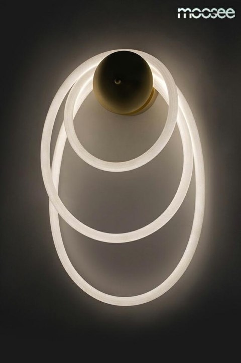 Moosee MOOSEE Kinkiet lampa ścienna LED SERPIENTE złota metal elastyczny wąż biały Moosee MOOSEE Kinkiet lampa ścienna LED SERPIENTE złota metal elastyczny wąż biały