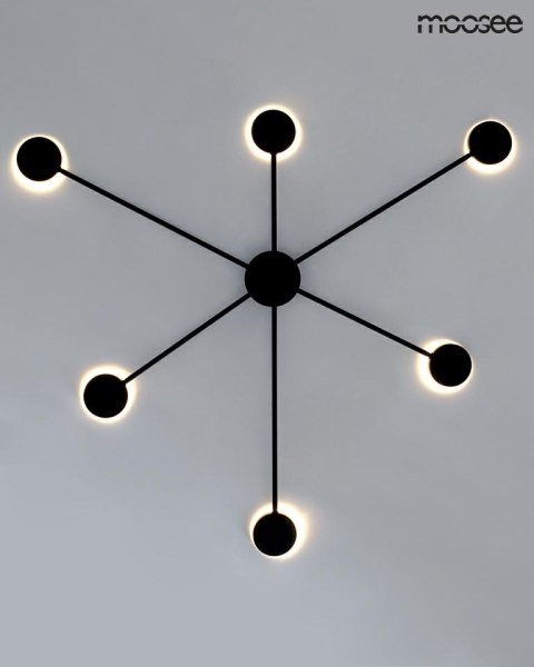 Moosee MOOSEE Plafon Kinkiet lampa ścienna LED SHADOW 6 CLOSE czarna mat metalowa możliwość montażu na suficie Moosee MOOSEE Plafon Kinkiet lampa ścienna LED SHADOW 6 CLOSE czarna mat metalowa możliwość montażu na suficie