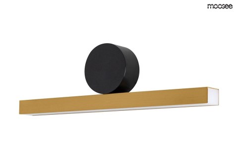 Moosee MOOSEE Kinkiet lampa ścienna LED WAND 45 złota stal nierdzewna osłona akryl montatura czarna Moosee MOOSEE Kinkiet lampa ścienna LED WAND 45 złota stal nierdzewna osłona akryl montatura czarna