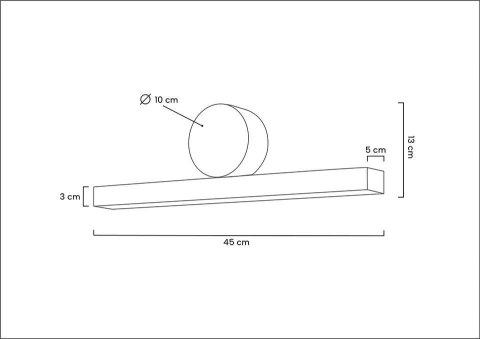 Moosee MOOSEE Kinkiet lampa ścienna LED WAND 45 złota stal nierdzewna osłona akryl montatura czarna Moosee MOOSEE Kinkiet lampa ścienna LED WAND 45 złota stal nierdzewna osłona akryl montatura czarna