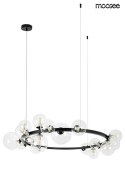 LAMPA wisząca ALURE 120 Moosee MOOSEE CZARNA obręcz klosze PRZEZROCZYSTE 15xG9 LAMPA wisząca ALURE 120 Moosee MOOSEE CZARNA obręcz klosze PRZEZROCZYSTE 15xG9