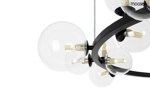 LAMPA wisząca ALURE 120 Moosee MOOSEE CZARNA obręcz klosze PRZEZROCZYSTE 15xG9 LAMPA wisząca ALURE 120 Moosee MOOSEE CZARNA obręcz klosze PRZEZROCZYSTE 15xG9
