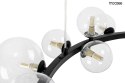 LAMPA wisząca ALURE 120 Moosee MOOSEE CZARNA obręcz klosze PRZEZROCZYSTE 15xG9 LAMPA wisząca ALURE 120 Moosee MOOSEE CZARNA obręcz klosze PRZEZROCZYSTE 15xG9