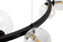 LAMPA wisząca ALURE 120 Moosee MOOSEE CZARNA obręcz klosze PRZEZROCZYSTE 15xG9 LAMPA wisząca ALURE 120 Moosee MOOSEE CZARNA obręcz klosze PRZEZROCZYSTE 15xG9
