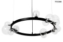 LAMPA WISZĄCA sufitowa ALURE 85 Moosee MOOSEE CZARNA OBRĘCZ KLOSZE SZKŁO PRZEZROCZYSTE 12xG9 LAMPA WISZĄCA sufitowa ALURE 85 Moosee MOOSEE CZARNA OBRĘCZ KLOSZE SZKŁO PRZEZROCZYSTE 12xG9