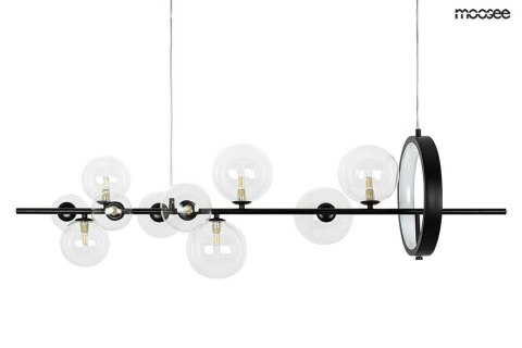 LAMPA WISZĄCA ALURE LINE 120 LED + 10xG9 Moosee MOOSEE CZARNA METAL KLOSZE PRZEZROCZYSTE LAMPA WISZĄCA ALURE LINE 120 LED + 10xG9 Moosee MOOSEE CZARNA METAL KLOSZE PRZEZROCZYSTE