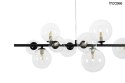 LAMPA WISZĄCA ALURE LINE 120 LED + 10xG9 Moosee MOOSEE CZARNA METAL KLOSZE PRZEZROCZYSTE LAMPA WISZĄCA ALURE LINE 120 LED + 10xG9 Moosee MOOSEE CZARNA METAL KLOSZE PRZEZROCZYSTE