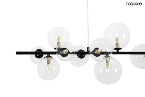 LAMPA WISZĄCA ALURE LINE 120 LED + 10xG9 Moosee MOOSEE CZARNA METAL KLOSZE PRZEZROCZYSTE LAMPA WISZĄCA ALURE LINE 120 LED + 10xG9 Moosee MOOSEE CZARNA METAL KLOSZE PRZEZROCZYSTE
