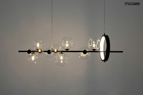 LAMPA WISZĄCA ALURE LINE 120 LED + 10xG9 Moosee MOOSEE CZARNA METAL KLOSZE PRZEZROCZYSTE LAMPA WISZĄCA ALURE LINE 120 LED + 10xG9 Moosee MOOSEE CZARNA METAL KLOSZE PRZEZROCZYSTE