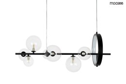 Moosee MOOSEE lampa wisząca ALURE LINE 90 czarna metalowa klosze przezroczyste 7xG9 + LED