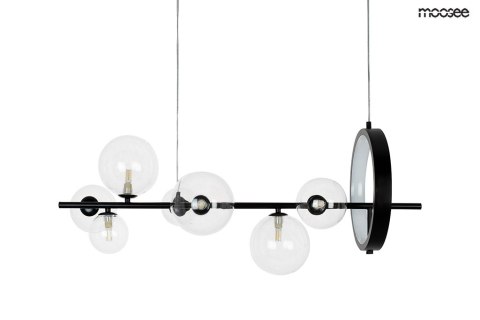 LAMPA wisząca ALURE LINE 90 Moosee MOOSEE CZARNA metalowa klosze PRZEZROCZYSTE 7xG9 + LED LAMPA wisząca ALURE LINE 90 Moosee MOOSEE CZARNA metalowa klosze PRZEZROCZYSTE 7xG9 + LED