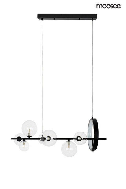 LAMPA wisząca ALURE LINE 90 Moosee MOOSEE CZARNA metalowa klosze PRZEZROCZYSTE 7xG9 + LED LAMPA wisząca ALURE LINE 90 Moosee MOOSEE CZARNA metalowa klosze PRZEZROCZYSTE 7xG9 + LED