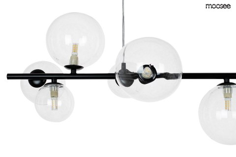 LAMPA wisząca ALURE LINE 90 Moosee MOOSEE CZARNA metalowa klosze PRZEZROCZYSTE 7xG9 + LED LAMPA wisząca ALURE LINE 90 Moosee MOOSEE CZARNA metalowa klosze PRZEZROCZYSTE 7xG9 + LED