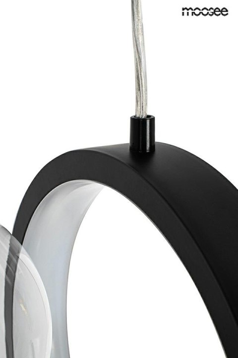 LAMPA wisząca ALURE LINE 90 Moosee MOOSEE CZARNA metalowa klosze PRZEZROCZYSTE 7xG9 + LED LAMPA wisząca ALURE LINE 90 Moosee MOOSEE CZARNA metalowa klosze PRZEZROCZYSTE 7xG9 + LED