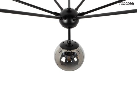 Moosee MOOSEE lampa wisząca ASTRIFERO 21 czarna mat metalowa okrągłe klosze szkło dymione 21xE27 Moosee MOOSEE lampa wisząca ASTRIFERO 21 czarna mat metalowa okrągłe klosze szkło dymione 21xE27