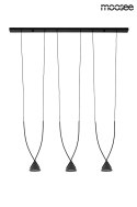 Moosee MOOSEE lampa wisząca sufitowa LED ATLAS 3 czarna aluminium metal podłużna podsufitka Moosee MOOSEE lampa wisząca sufitowa LED ATLAS 3 czarna aluminium metal podłużna podsufitka