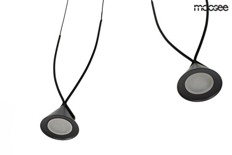 Moosee MOOSEE lampa wisząca sufitowa LED ATLAS 3 czarna aluminium metal podłużna podsufitka Moosee MOOSEE lampa wisząca sufitowa LED ATLAS 3 czarna aluminium metal podłużna podsufitka