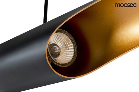 LAMPA WISZĄCA CONTEO CZARNA formowane ALUMINIUM wewnętrzna strona klosza ZŁOTA 2xE27 Moosee MOOSEE LAMPA WISZĄCA CONTEO CZARNA formowane ALUMINIUM wewnętrzna strona klosza ZŁOTA 2xE27 Moosee MOOSEE