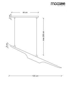 LAMPA WISZĄCA CONTEO CZARNA formowane ALUMINIUM wewnętrzna strona klosza ZŁOTA 2xE27 Moosee MOOSEE