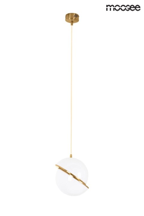 Moosee MOOSEE lampa wisząca GLOBE 20 złota metal kulisty klosz akryl mleczny E27 podsufitka i przewód złoty Moosee MOOSEE lampa wisząca GLOBE 20 złota metal kulisty klosz akryl mleczny E27 podsufitka i przewód złoty