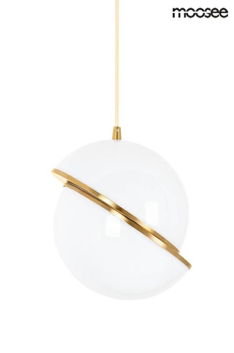 Moosee MOOSEE lampa wisząca GLOBE 20 złota metal kulisty klosz akryl mleczny E27 podsufitka i przewód złoty Moosee MOOSEE lampa wisząca GLOBE 20 złota metal kulisty klosz akryl mleczny E27 podsufitka i przewód złoty