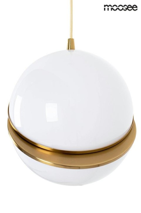Moosee MOOSEE lampa wisząca GLOBE 20 złota metal kulisty klosz akryl mleczny E27 podsufitka i przewód złoty Moosee MOOSEE lampa wisząca GLOBE 20 złota metal kulisty klosz akryl mleczny E27 podsufitka i przewód złoty