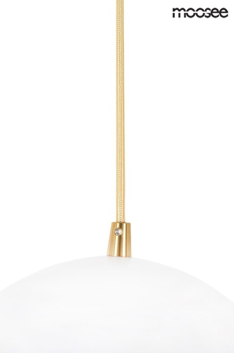 Moosee MOOSEE lampa wisząca GLOBE 20 złota metal kulisty klosz akryl mleczny E27 podsufitka i przewód złoty Moosee MOOSEE lampa wisząca GLOBE 20 złota metal kulisty klosz akryl mleczny E27 podsufitka i przewód złoty