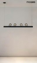 Moosee MOOSEE lampa wisząca LED LINEAL podłużny stelaż czarny stal akryl okrągłe klosze szkło dymione Moosee MOOSEE lampa wisząca LED LINEAL podłużny stelaż czarny stal akryl okrągłe klosze szkło dymione