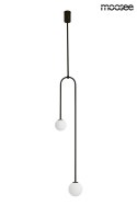 Moosee MOOSEE lampa wisząca LOW czarna metalowa klosze kuliste mleczne szkło 2xG9 Moosee MOOSEE lampa wisząca LOW czarna metalowa klosze kuliste mleczne szkło 2xG9
