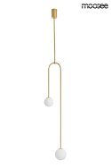 LAMPA wisząca LOW ZŁOTA metal kuliste klosze SZKŁO BIAŁE Moosee MOOSEE do domu restauracji hotelu 2xG9 LAMPA wisząca LOW ZŁOTA metal kuliste klosze SZKŁO BIAŁE Moosee MOOSEE do domu restauracji hotelu 2xG9