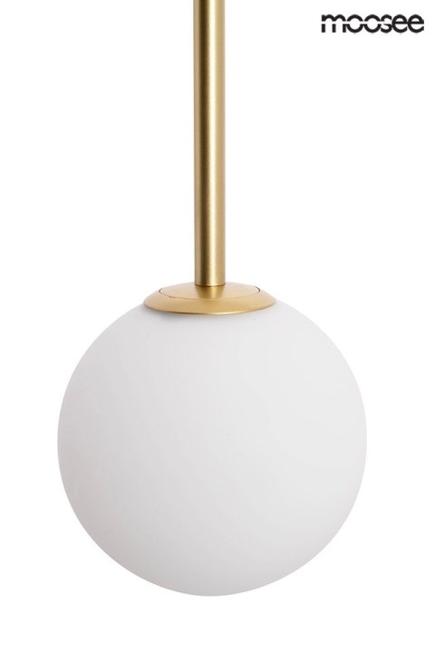 LAMPA wisząca LOW ZŁOTA metal kuliste klosze SZKŁO BIAŁE Moosee MOOSEE do domu restauracji hotelu 2xG9 LAMPA wisząca LOW ZŁOTA metal kuliste klosze SZKŁO BIAŁE Moosee MOOSEE do domu restauracji hotelu 2xG9
