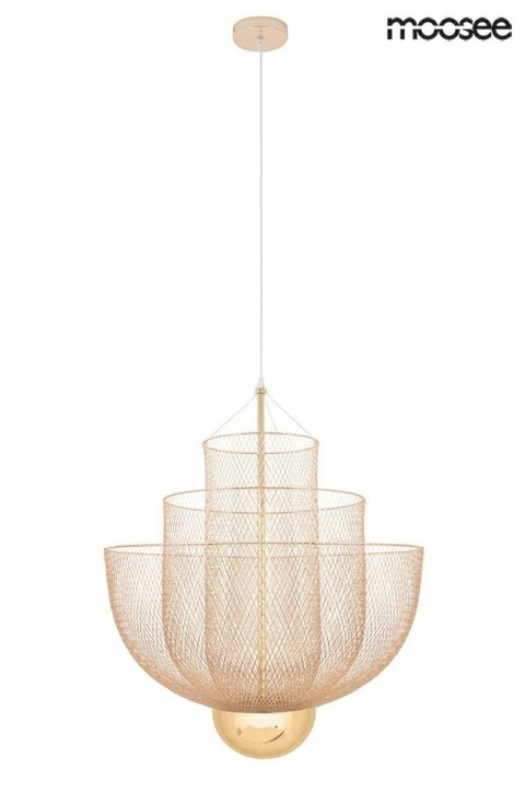 Moosee MOOSEE lampa wisząca LED MESH 45 złota metalowa siateczka do domu hotelu restauracji Moosee MOOSEE lampa wisząca LED MESH 45 złota metalowa siateczka do domu hotelu restauracji