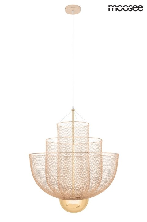 Moosee MOOSEE lampa wisząca sufitowa LED MESH 60 złota metalowa siateczka do domu restauracji hotelu Moosee MOOSEE lampa wisząca sufitowa LED MESH 60 złota metalowa siateczka do domu restauracji hotelu