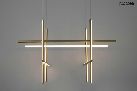 Moosee MOOSEE lampa wisząca LED MIKADO 8 złota aluminium metal osłona silikonowa Moosee MOOSEE lampa wisząca LED MIKADO 8 złota aluminium metal osłona silikonowa